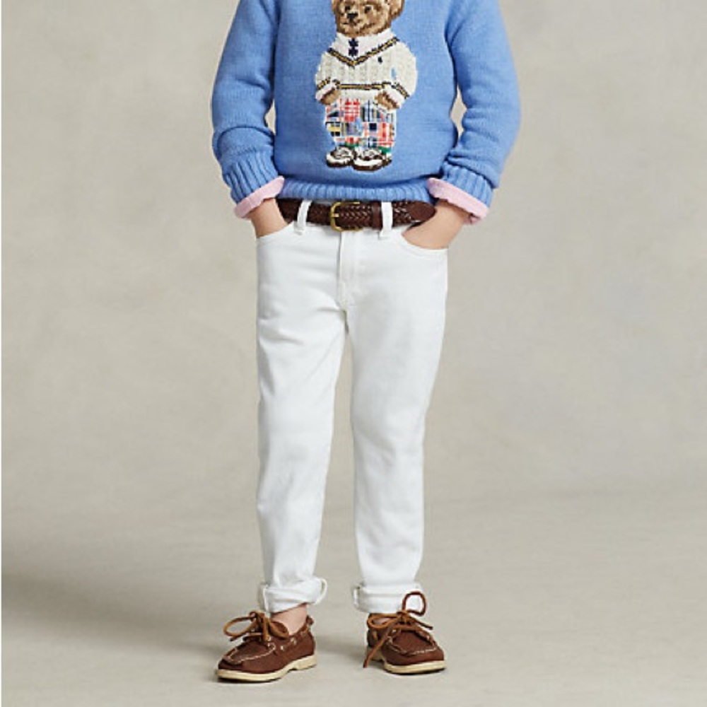 Polo Ralph Lauren Sullivan Slim Stretch Jean White Easter Size 2T
